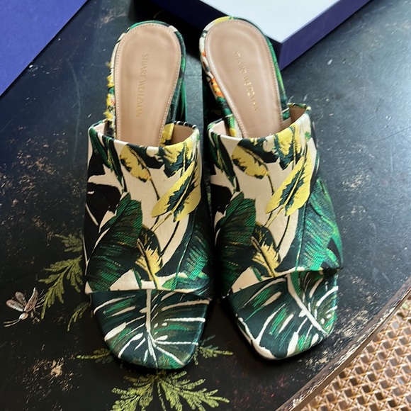 Cute leafy pattern think heel - Picture 3 of 5